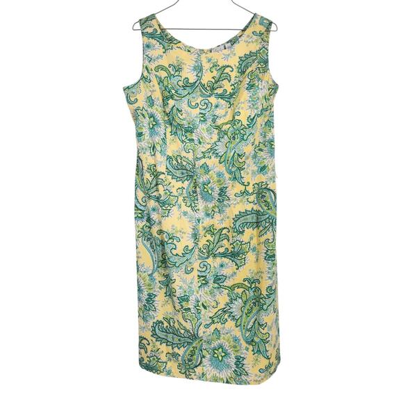 Kim Rogers Sleeveless Floral Print Dress Womens Size Large L Summer Spring - Picture 1 of 4